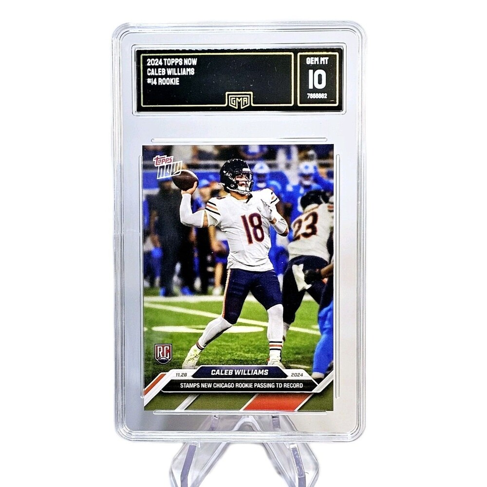 CALEB WILLIAMS TOPPS NOW 2024 RC GEM MINT 10 Stamps Passing Record BEARS #14